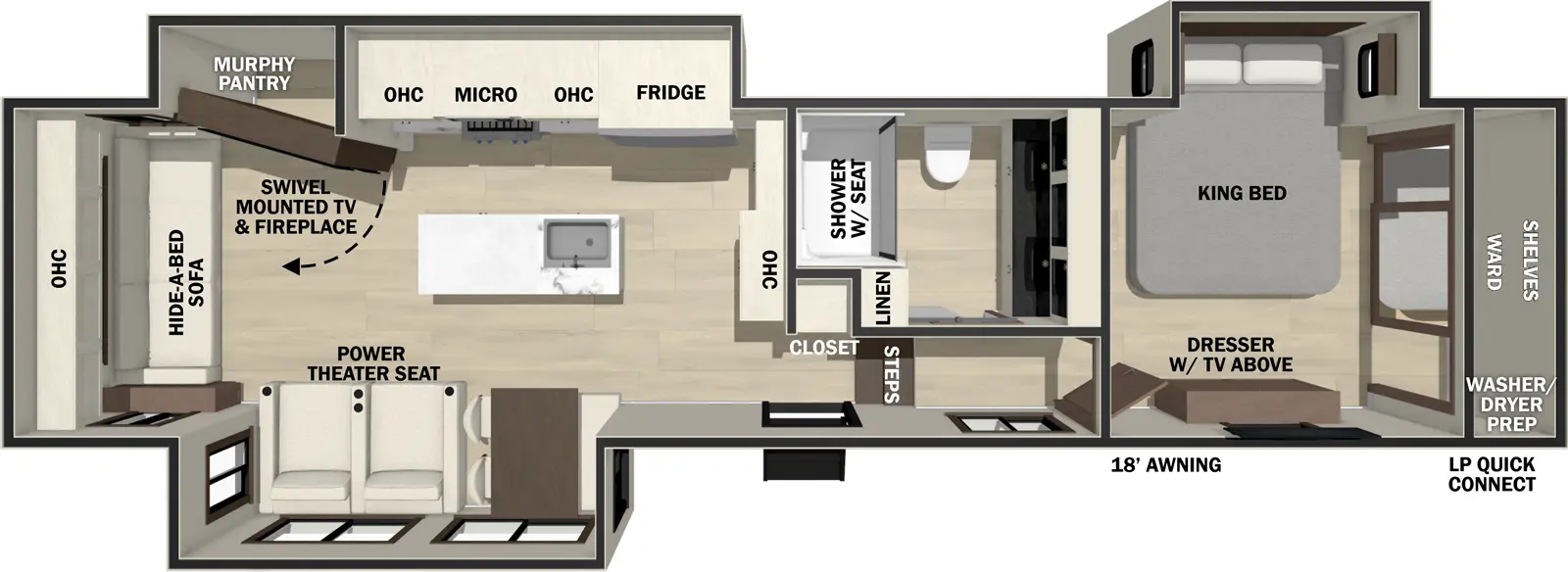 2026 FOREST RIVER 361RL - Floorplan 1