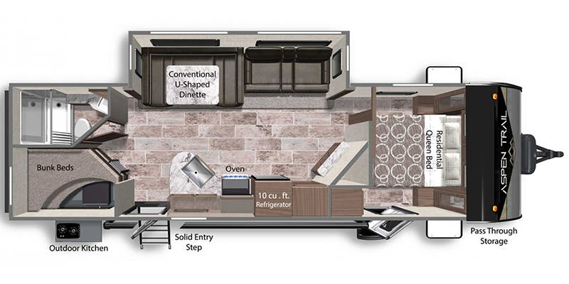 2023 ASPEN TRAIL 2850BHS - Floorplan 1