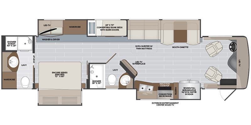 2023 Holiday Rambler Navigator 38N - Floorplan 1