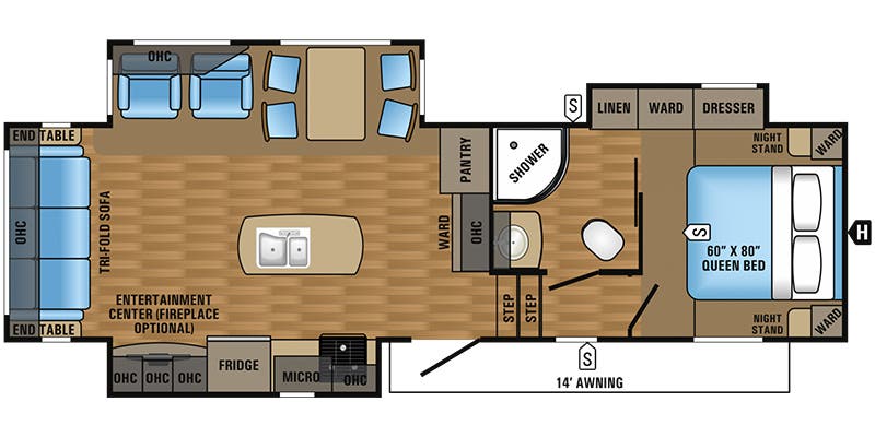 2017 Jayco Eagle HT 28.5RSTS - Floorplan 1