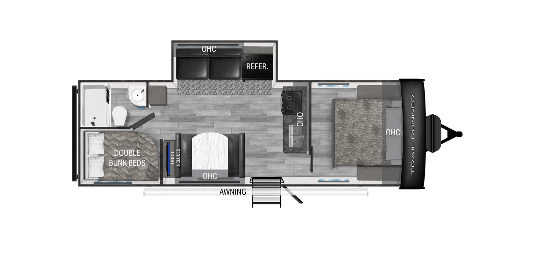 2025 Heartland Trail Runner 261BHS - Floorplan 1