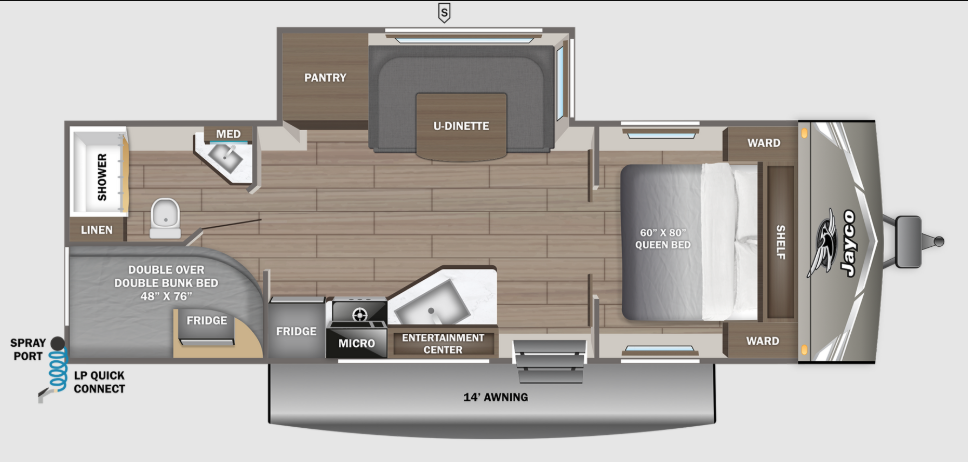 2027 JAYCO Jay Flight 245BHS - Floorplan 1