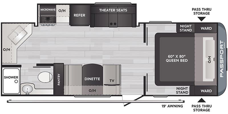 2022 Passport 229RKWE - Floorplan 1