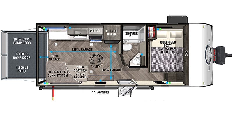 2022 Forest River Ozark 1900TH - Floorplan 1