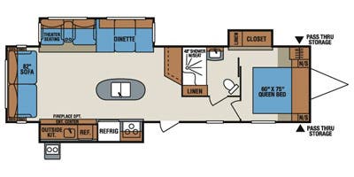 2015 KZ RV Spree 328IK - Floorplan 1