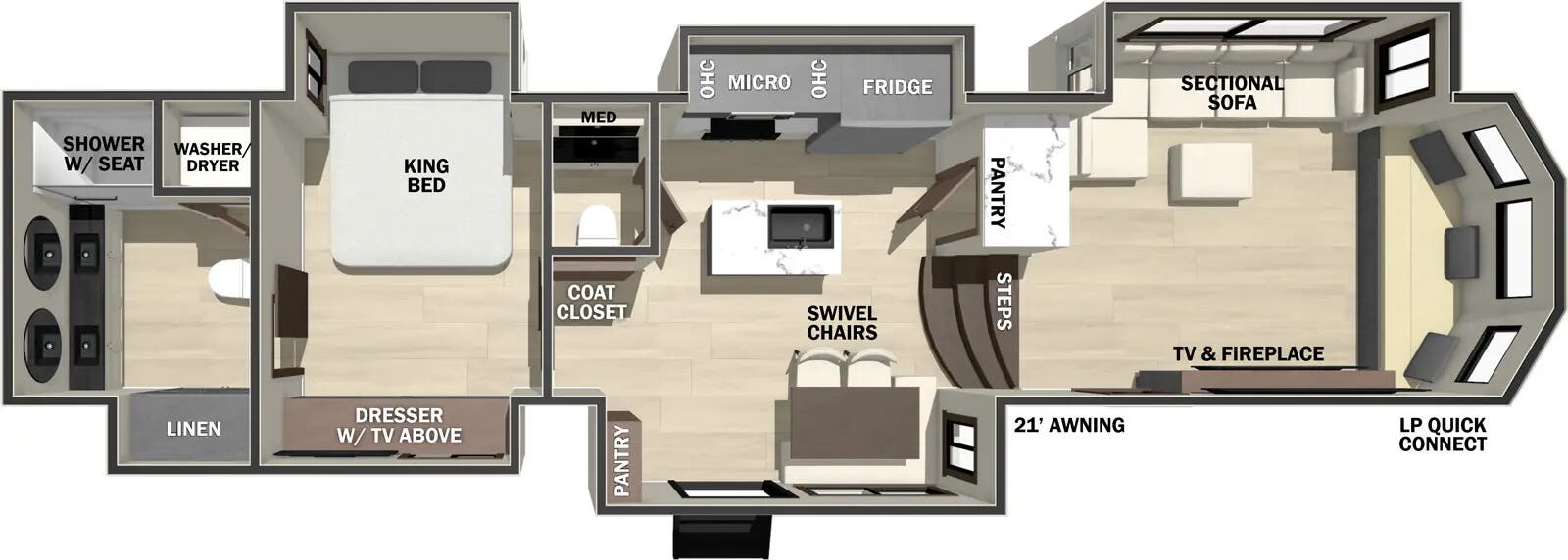 2026 Forest River Cedar Creek Cottage 413FWC floorplan