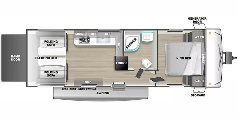 2023 Forest River Stealth FS2513GLE - Floorplan 1