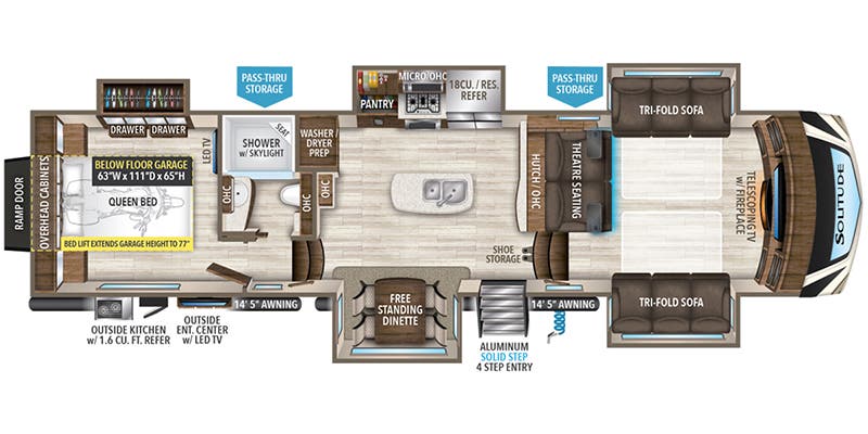 2018 GRAND DESIGN 374TH - Floorplan 1