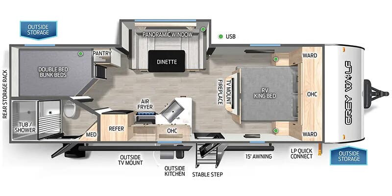 2025 FOREST RIVER 23DBHBL - Floorplan 1