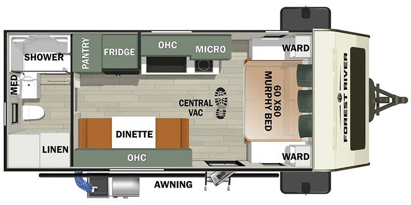 2026 FOREST RIVER NO BOUNDARIES 19.2 - Floorplan 1