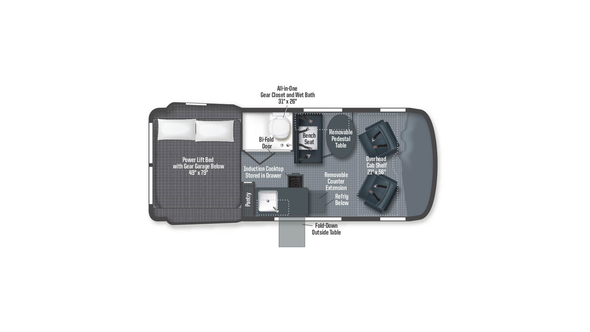 2027 Winnebago Revel Sport 44N - Floorplan 1