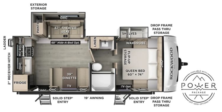 2027 Forest River Rockwood Mini Lite 2515S - Floorplan 1