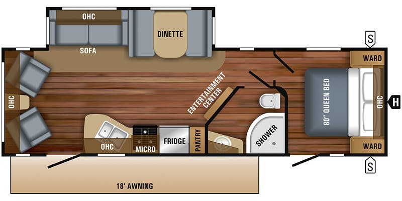 2018 Jayco Jay Flight 28RLS floorplan