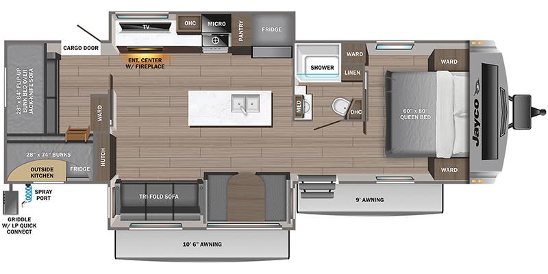 2024 JAYCO 32QBH - Floorplan 1
