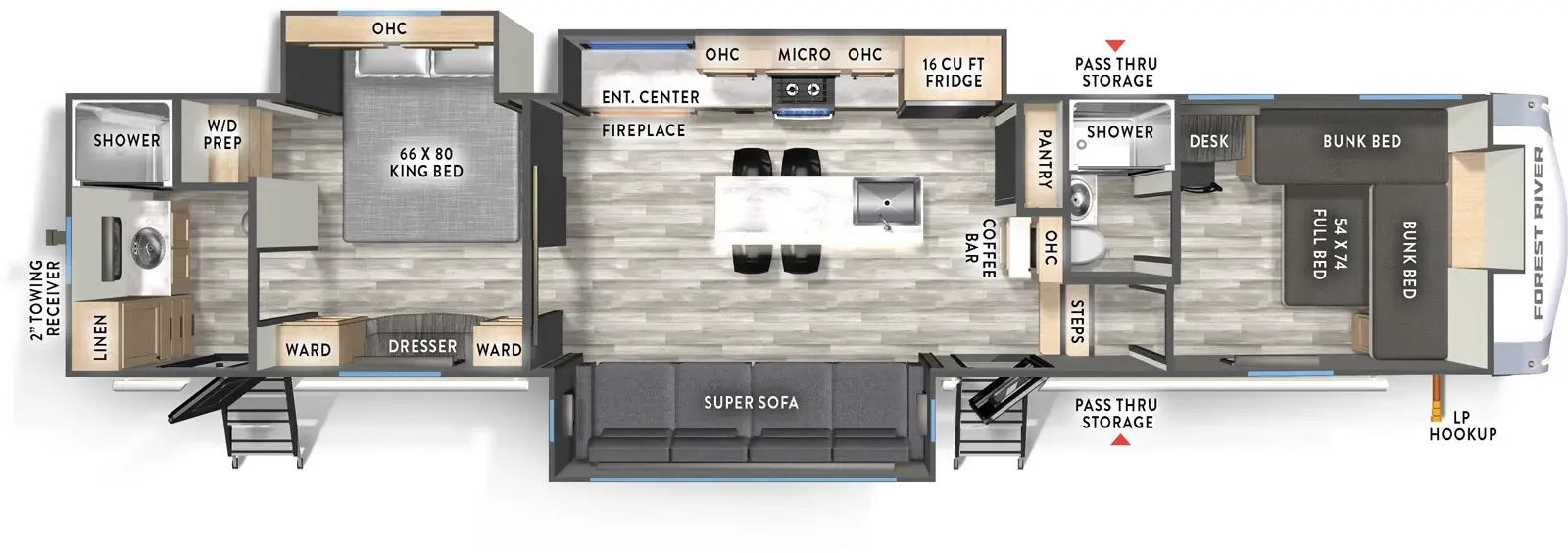 2026 FOREST RIVER 36FUN - Floorplan 1