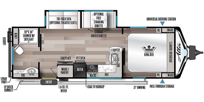 2024 East to West Alta 2600RB - Floorplan 1