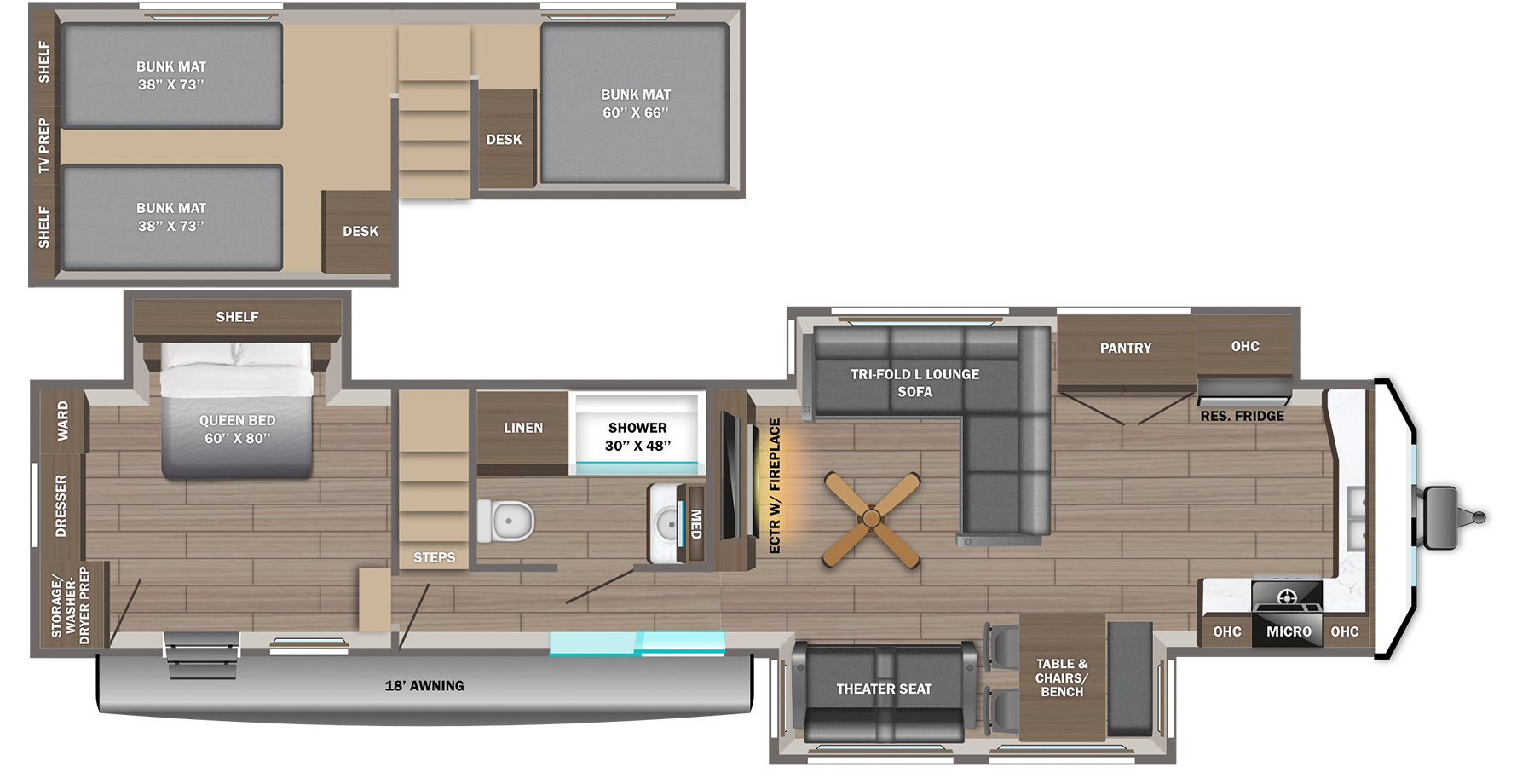 2027 JAYCO JAY FLIGHT BUNGALOW 404LOFT - Floorplan 1