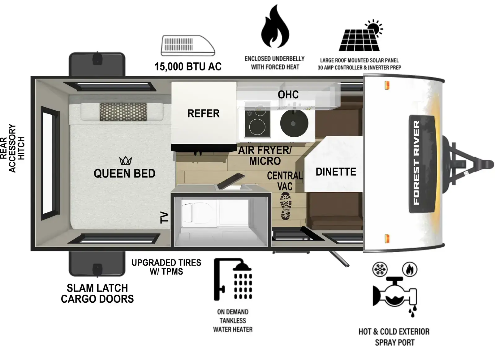 2027 Forest River R-Pod RP-171 floorplan