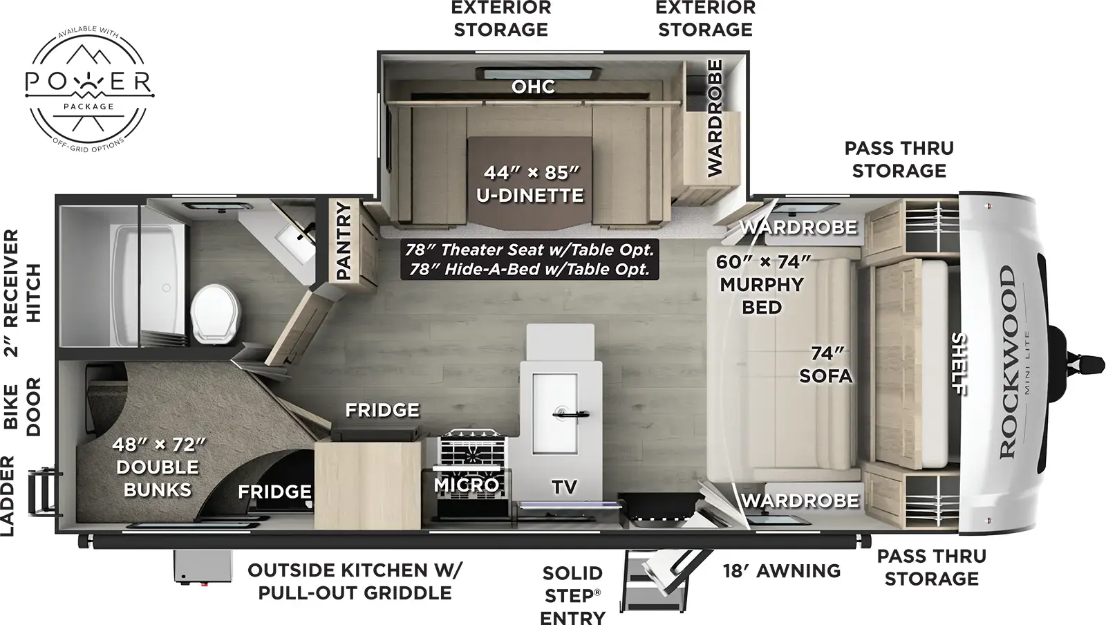 2026 Forest River Rockwood Mini Lite 2509S - Floorplan 1