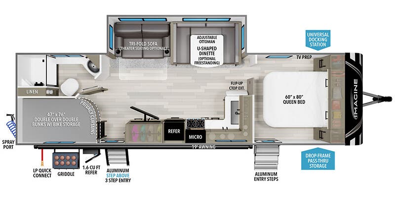 2026 Grand Design Imagine 2800BH - Floorplan 1