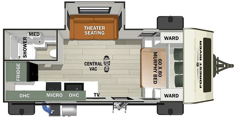 2025 FOREST RIVER NO BOUNDARIES NO BO 20.1 20 SERIES - Floorplan 1