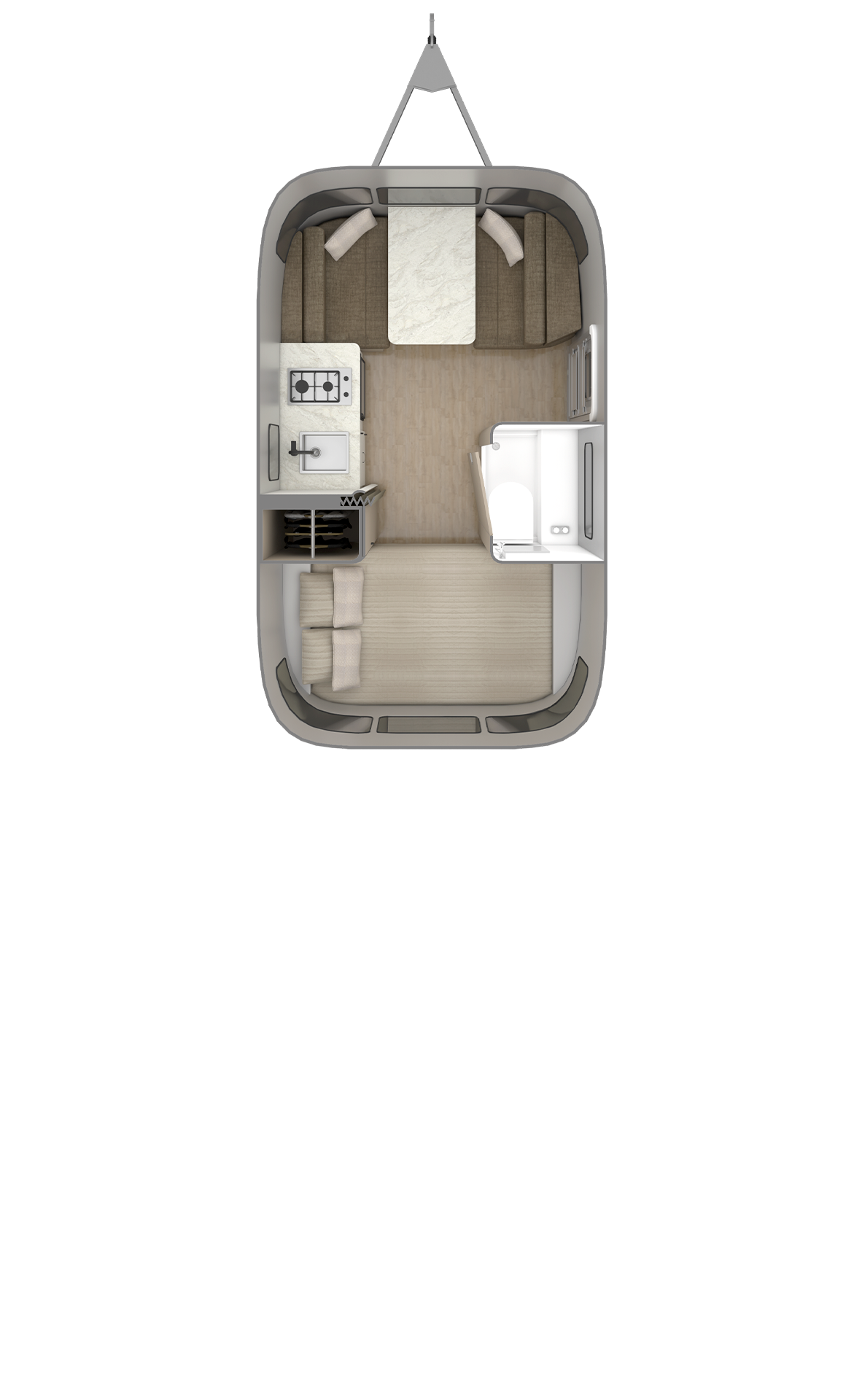 2027 AIRSTREAM CARAVEL 16RB - Floorplan 1
