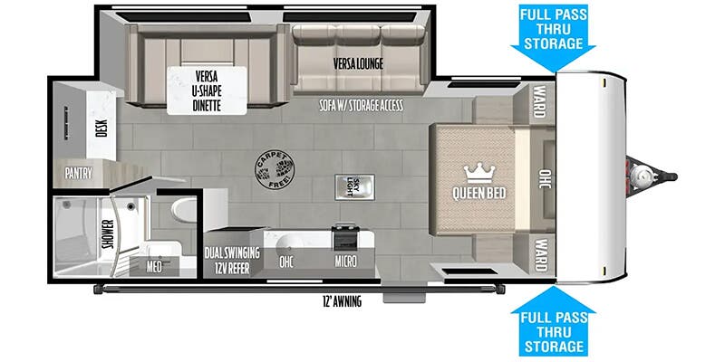 2025 Forest River Salem FSX Northwest 191SS - Floorplan 1