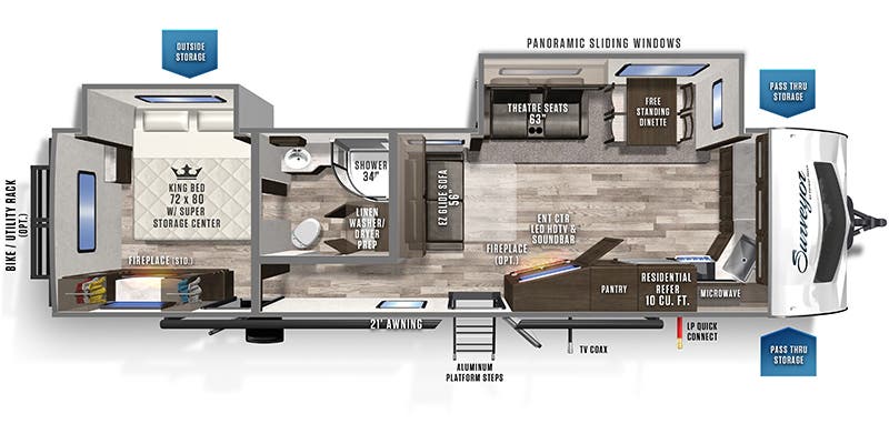 2020 FOREST RIVER 33KFKDS - Floorplan 1