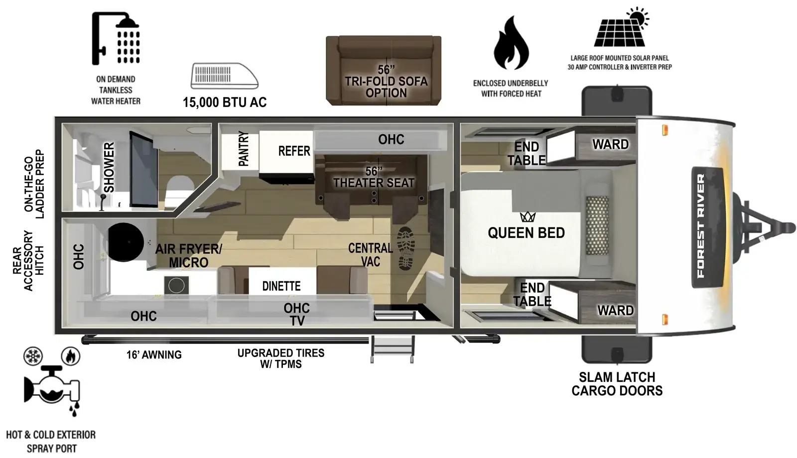 2027 Forest River R-Pod RP-205 floorplan