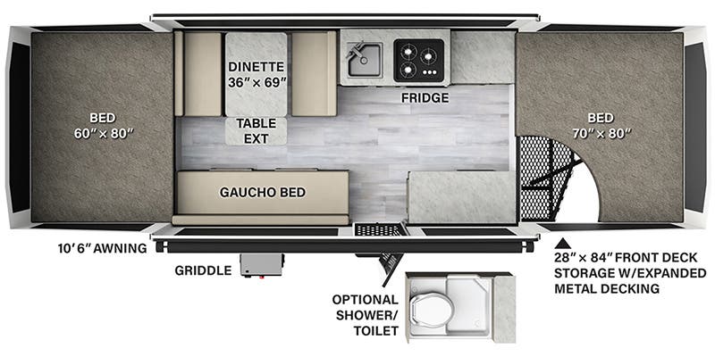 2023 FOREST RIVER ROCKWOOD 2280 - Floorplan 1