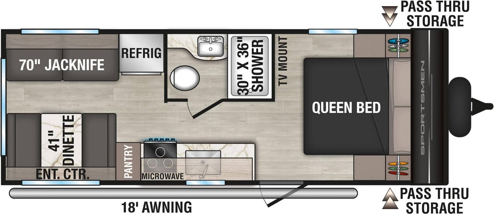 2027 KZ SPORTSMEN 210RDSL - Floorplan 1