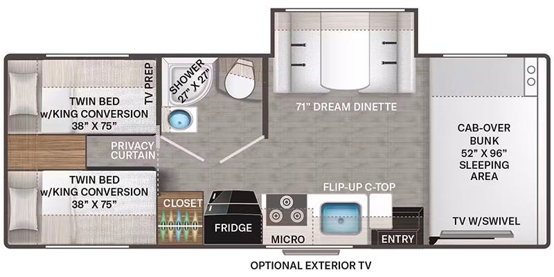 2025 THOR MOTOR COACH 25V - Floorplan 1