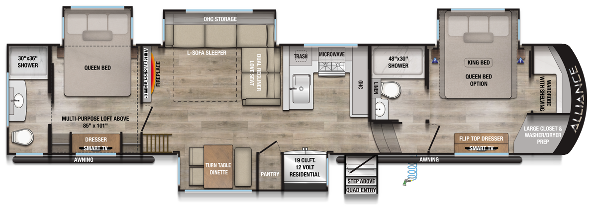2024 ALLIANCE 395DS - Floorplan 1
