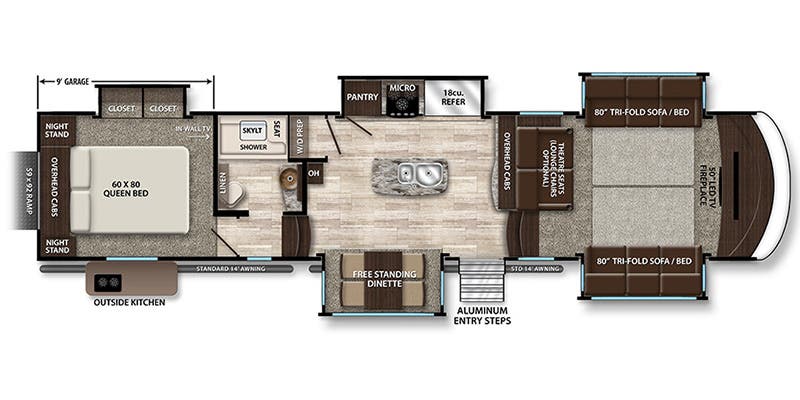 2016 GRAND DESIGN 376TH - Floorplan 1