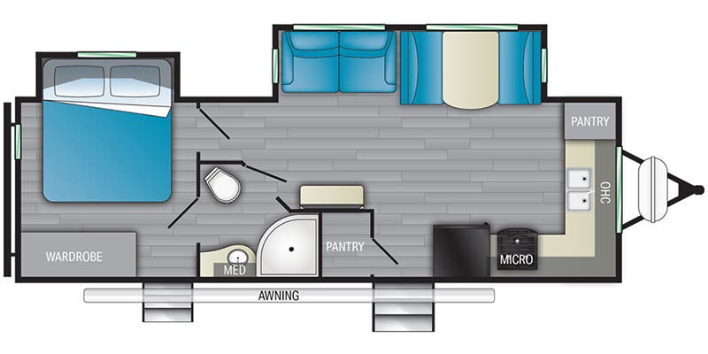 2022 Heartland North Trail Ultra-Lite NT 26FKDS - Floorplan 1