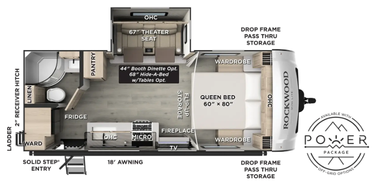 2027 Forest River Rockwood Mini Lite 2205S - Floorplan 1