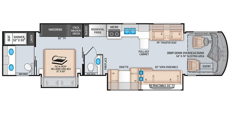 2022 Thor Motor Coach Venetian 42F - Floorplan 1