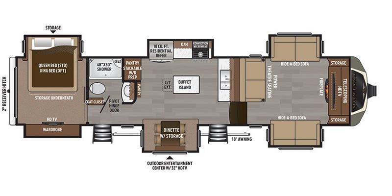 2019 Keystone Montana High Country 3731FL - Floorplan 1