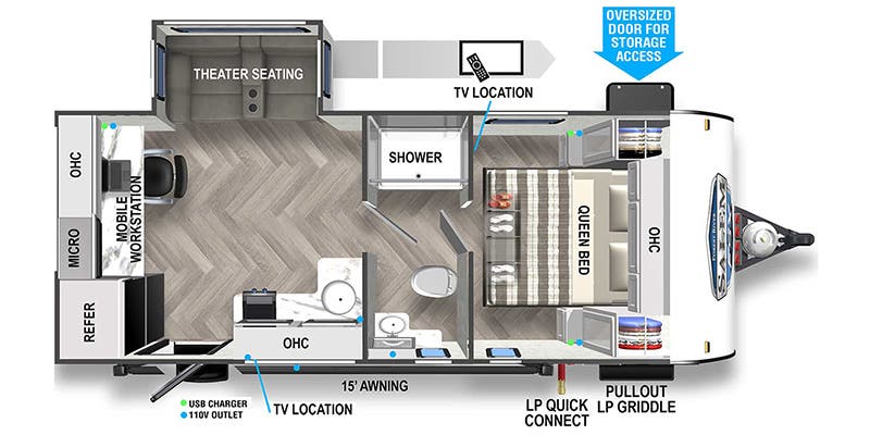 2024 FOREST RIVER SALEM FSX 163RDSK floorplan
