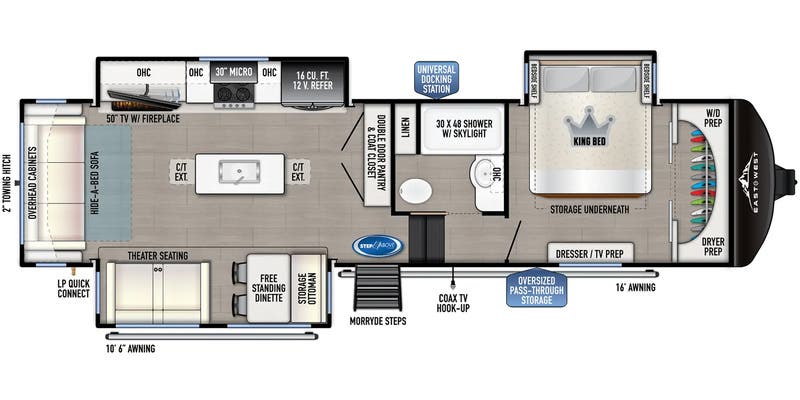 2024 EAST TO WEST TANDARA 320RL - Floorplan 1