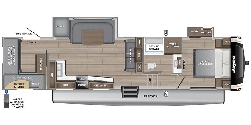 2026 Jayco Eagle HT 31QCD - Floorplan 1
