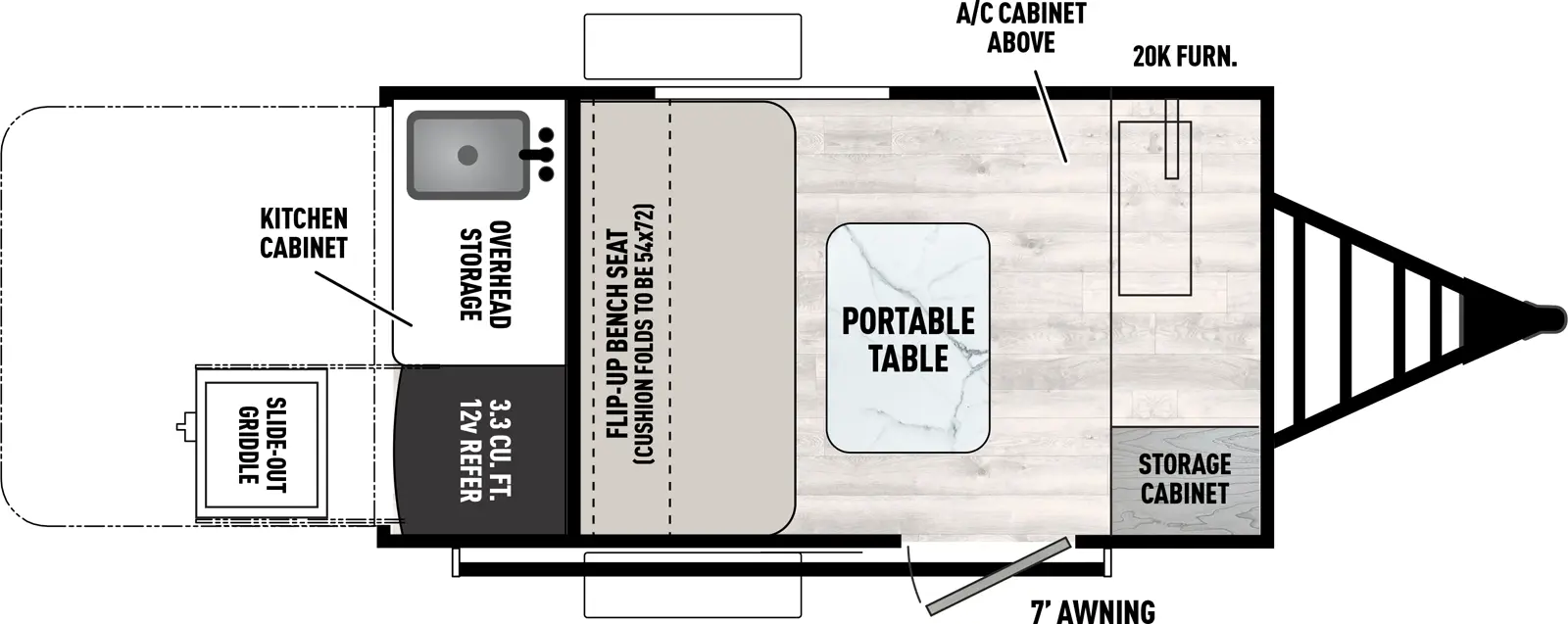 2025 Forest River Viking ROK 8000ROK floorplan