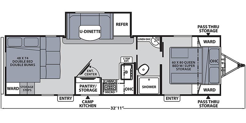 2023 FOREST RIVER 266BHS - Floorplan 1