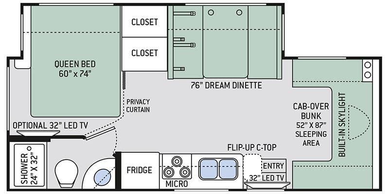 2018 THOR MOTOR COACH QUANTUM KM24 - Floorplan 1