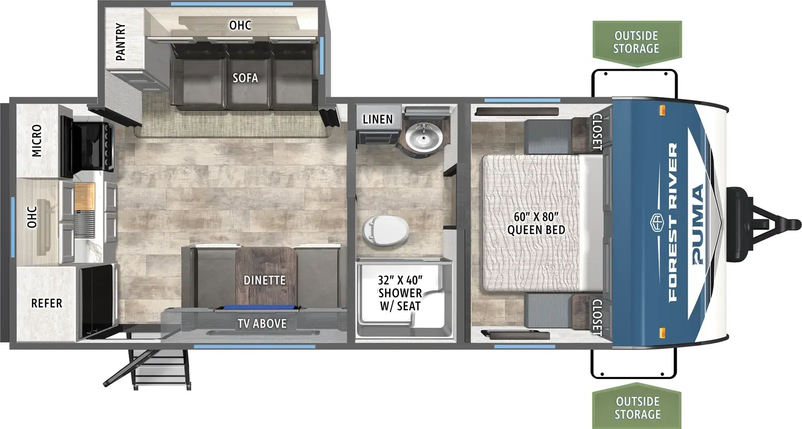 2027 Forest River Puma 227RK floorplan