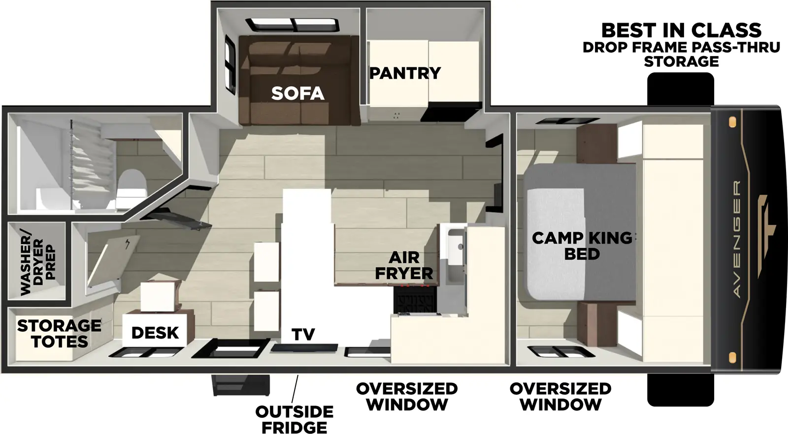2026 Prime Time Avenger 25MKO - Floorplan 1