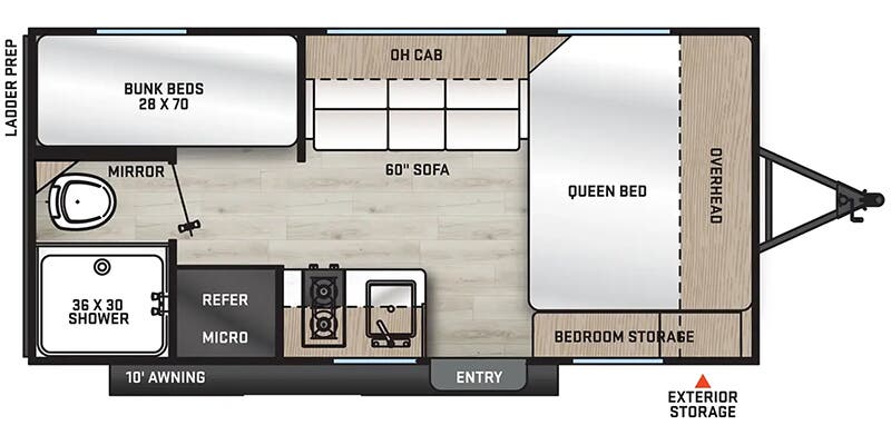 2025 COACHMEN 164 BHX - Floorplan 1