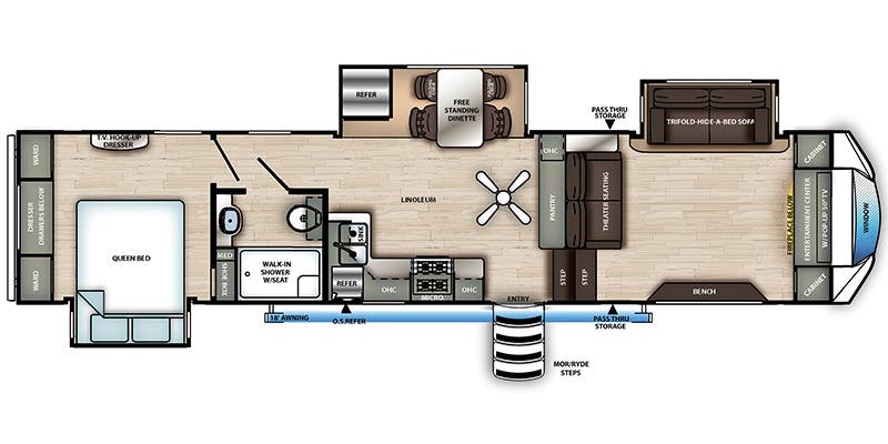 2021 Forest River Sandpiper 3550FL floorplan