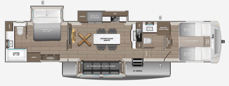2027 Jayco Eagle 367TBTS - Floorplan 1