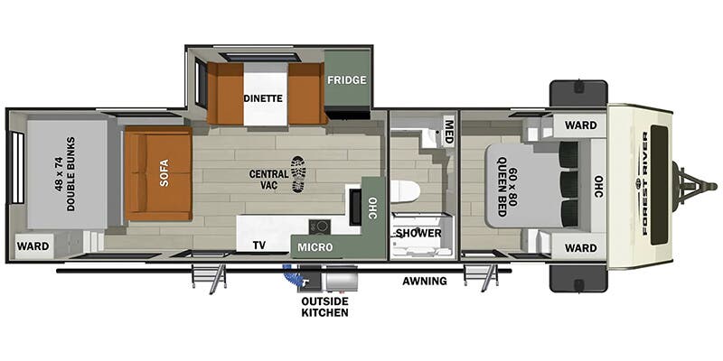2026 FOREST RIVER NO BOUNDARIES 20.9 - Floorplan 1